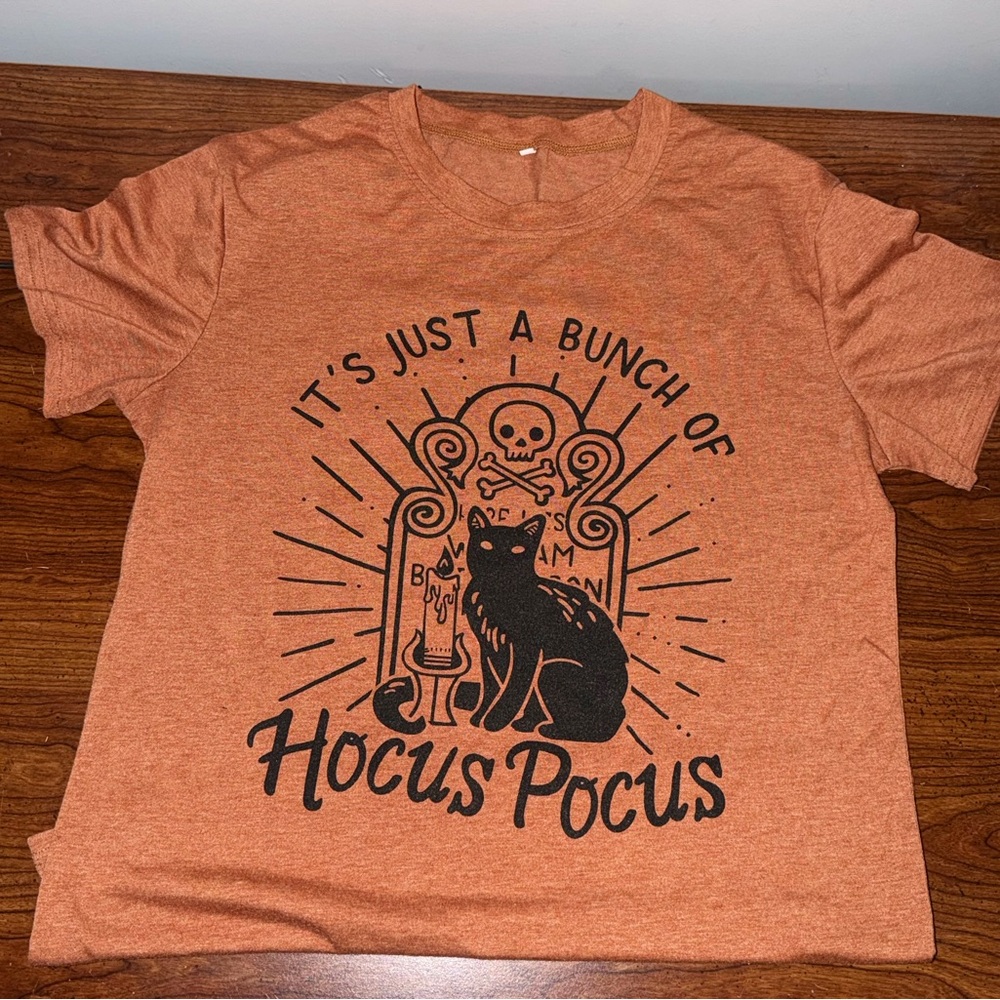 Amazon Orange Hocus Pocus Cat Tee